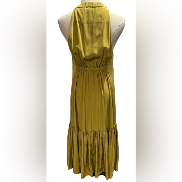 Tibi Eco Yellow Silk Halter Neckline Sleeveless Swingy Dress‎ Sz 2 - Picture 11 of 16